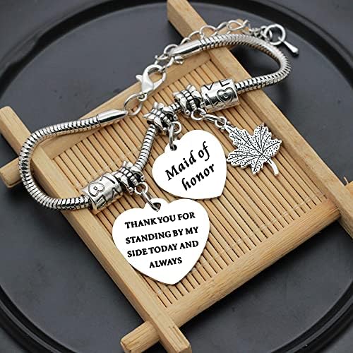 Awyuan Bridesmaid Jewellery Bridesmaid Bracelet Necklace Wedding Accessories Maid of Honor Gifts Maid of Honor Bracelet Necklace Thanksgiving Gifts Birthday Gifts