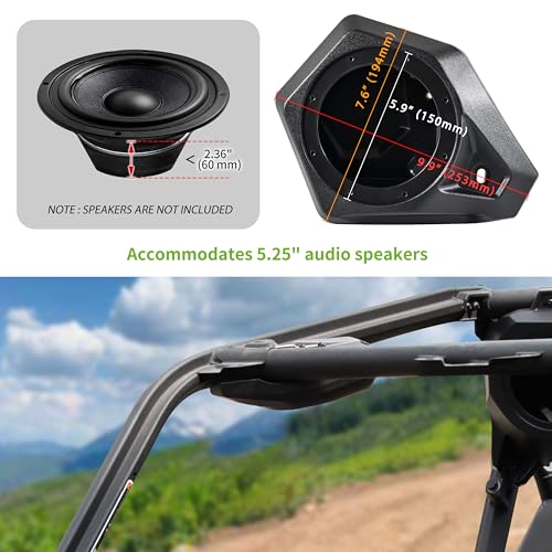 SLORIMOD Suportes de caixa de som de teto frontal para Can-Am Trail Sport/Commander, caixas de alto-