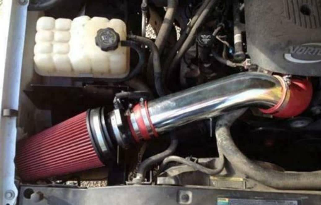 12/mo Finance MOOSUN 4 inch Cold Air Intake Black Tube + Heat Shield