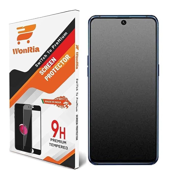 Image of WonRia Matte Screen Guard Protector For Poco M6 Plus 5G Smartphone Matte Tempered Glass Edge-to-Edge Protector [Anti-Fingerprint|Anti-Glare|Shinning Border]-(Made Of Glass)