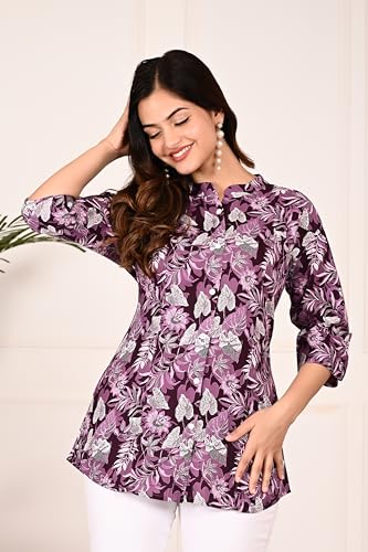 Image of FebQ Printed Shirt Style Top for Women