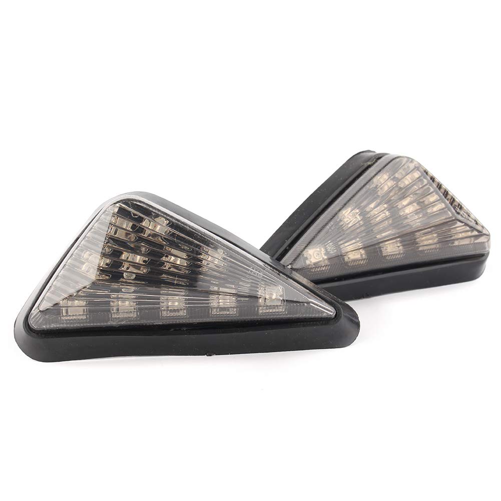 Zhisheng Motorcycle Turn Signal Lights Motorbike Turning Indicators 12V Bulbs for HONDA CBR600RR CBR1000RR 2004-2006, for Suzuki GSXR600 GSXR750 GSXR1000 2001-2005 Smoke Lens