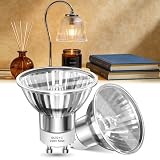 Pluvikon 2 Pack GU10 Replacement Bulbs for Candle Warmer Lamp, 50W 220-240V Dimmable Warm White 2700K Bulbs for Wax Melt Warmer, Wax Burner, Aroma Lamp, GU10 2 Pin Twist Lock Base