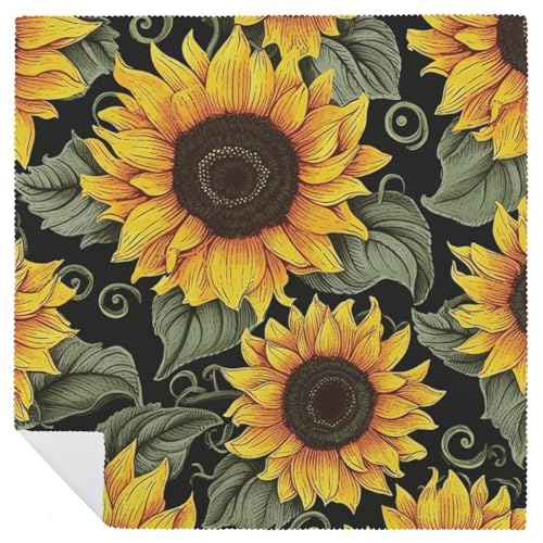 Servilletas de Tela Floral Girasol 4 Piezas miniatura 6