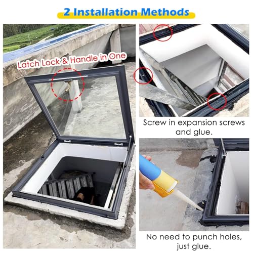Escotilla de techo y tragaluz de ventilación para sótanos iluminados 6