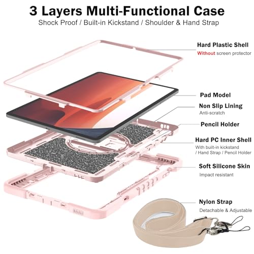 Coque antichoc Samsung Galaxy Tab S10 FE+ sangle pour protéger l'écran - 2