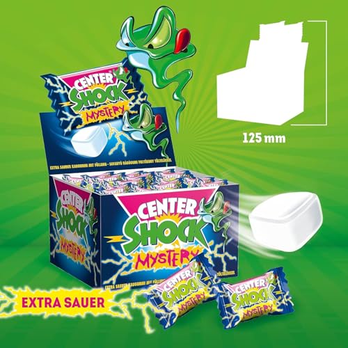 Center Shock Mystery, Box mit 100 Kaugummis, Extra-sauer, Zufallsgeschmack, geeignet für Geburtstag und Weihnachten, 400g – Ansicht 4