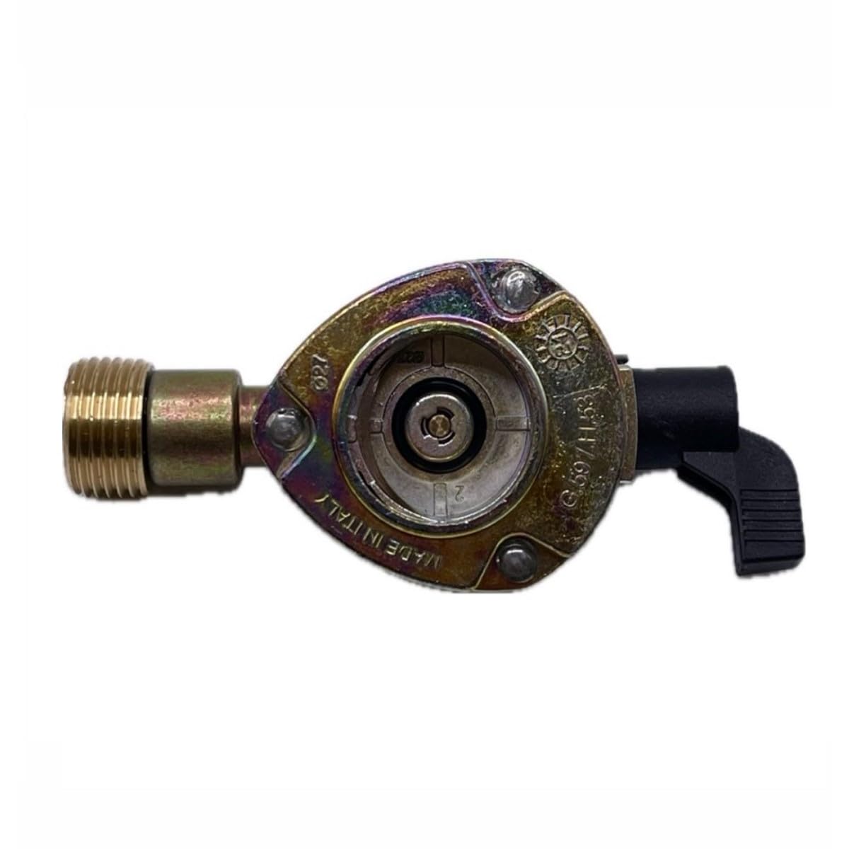 Adapter zaciskowy 27 mm do butli z gazem propanowo-butanowym bez zaworu zwrotnego