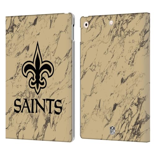 Protection iPad 10.2 New Orleans Saints housse cuir marbre NFL