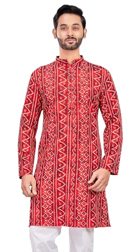 Image of Studio Shringaar Men's Polyester Relaxed Fit Straight Kurta