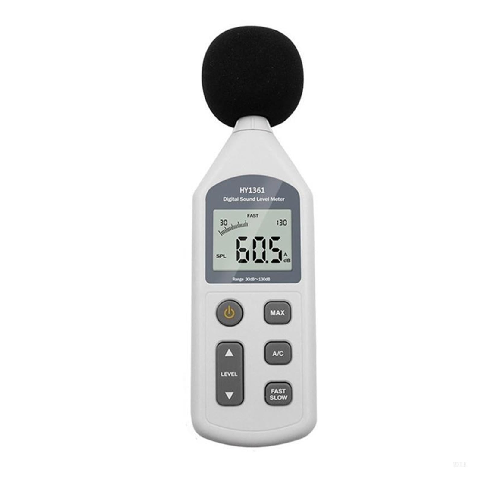 Sonómetro digital portátil de 30 a 130 dB con pantalla LCD retroiluminada,En tiempo real