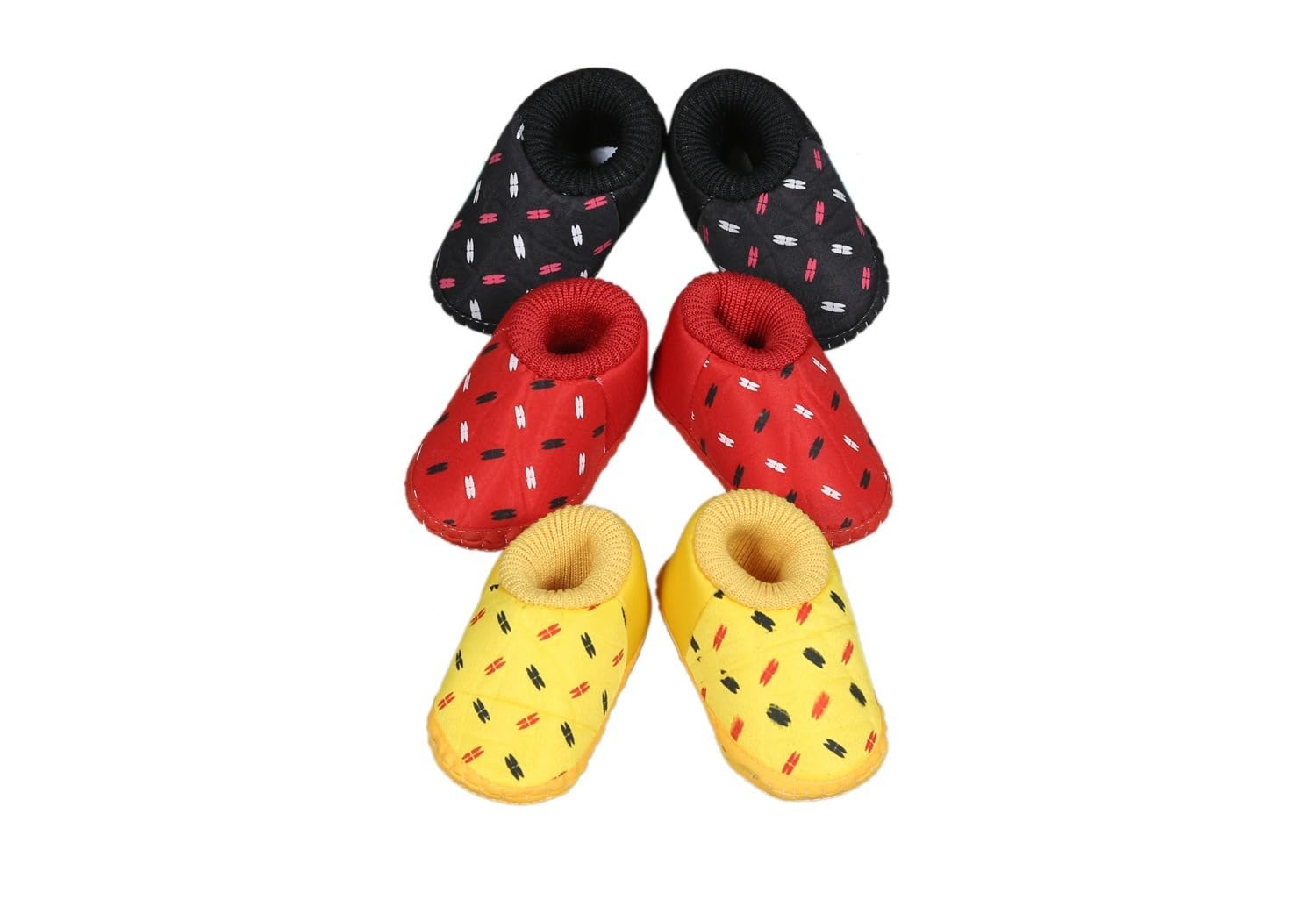 Baby Boys & Girls Anti-Slip Soft Sole Light Weight Shoes Booties for 0 to 9 Months, Infants Newborn Fancy Shoes Set of 3-picture-47