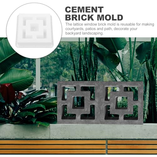 Brique décorative à treillis et moule en plastique pour béton - 4