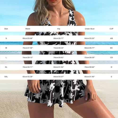Tankini imprimé noix de coco maillot de bain deux pièces homme avec culotte séparée - 6