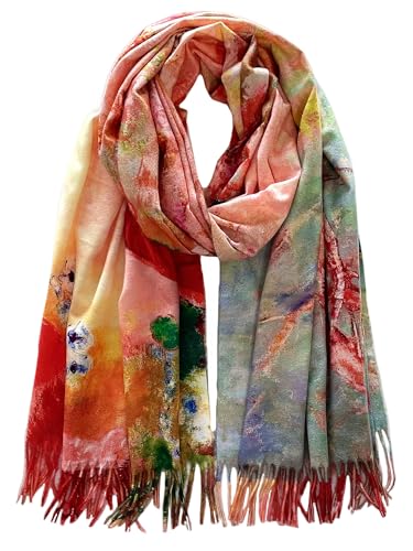 VENVSBEE-Reversible-Scarf-Soft-Large-Shawl-Wrap-Blanket-Double-Sided-Art-Print-Warm-Pashmina-Stoles-Klimt-Van-Gogh-Gifts VENVSBEE Reversible Scarf Soft Large Shawl Wrap Blanket Double Sided Art Print Warm Pashmina Stoles Klimt Van Gogh Gifts - Image 1