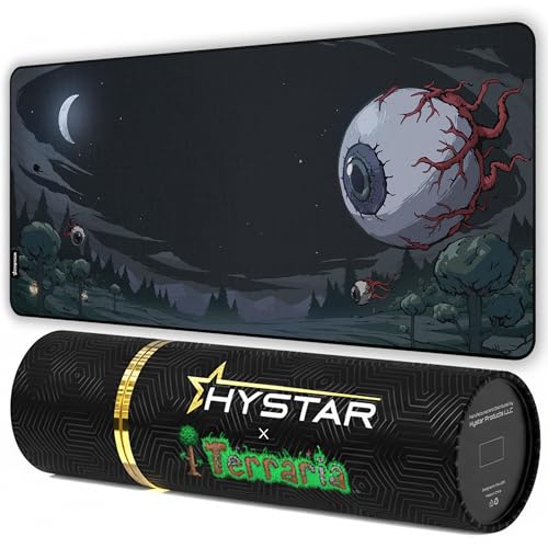 Hystar X Terraria Extended Gaming Mouse Pad | 5Mm Thick, Waterproof Surface, Smooth Polyester Fabric, And Natural Rubber Base (36' X 16')