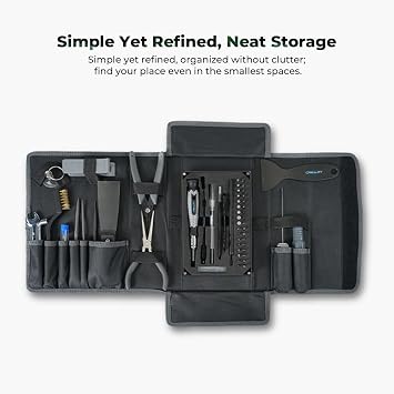 Creality 3D Printer Tools Kit, 74-in-1 3D Printing Tool Wrap Kit Assembly/Removal/Finishing/Filament Cutting Set with Nozzle Cleaning Kit 3D Printer Accessories for All 3D Printers