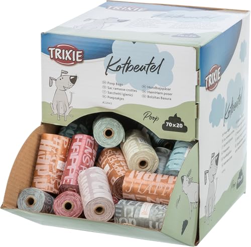 TRIXIE Hundekotbeutel 70 Rollen im Spender - 20 Beutel pro Rolle - für alle Rollen-Beutelspender - 22843