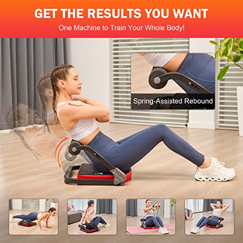 Zelus Ab Machine With Resistance Bands For Home Gym, 2 In 1 Ab Workout Equipment With Rebound Assist 4 Intensities, Core Strength Trainer Whole Body Exercise Fitness Equipment For Home Workouts #TOP2