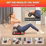 ZELUS Ab Machine with Resistance Bands for Home Gym, 2 in 1 Ab Workout Equipment with Rebound Assist 4 Intensities, Core Strength Trainer Whole Body Exercise Fitness Equipment for Home Workouts - Image 3