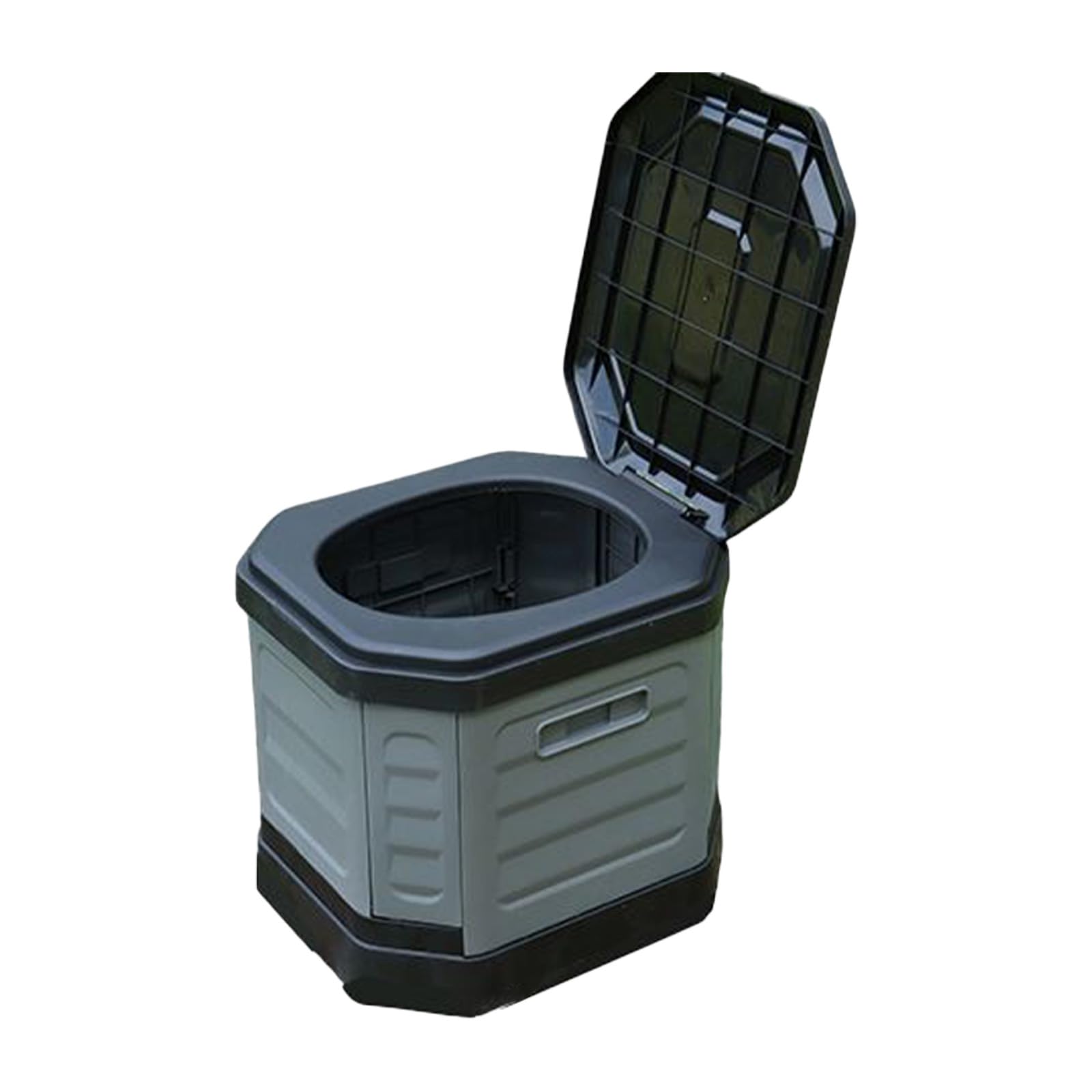 Cinghi Lusso Grey Portable Camping Toilet Foldable Toilet With Lid Outdoor Travel Potty Loo For Camping With Carry Bag Easy To Clean (Grey)