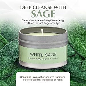2 in 1 Candle Combo - Sage & Palo Santo Set - 2X 3.7oz - Long Lasting | +40hr Burn time | 100% Soy Wax -Paraffin Free Candle for Cleansing House-Gift Box Ready-Relax and Restore The Body&Mind 2 in 1 Candle Combo Sage Palo Santo Set 2X 37oz Long Lasting 40hr Burn time 100 Soy Wax Paraffin Free Candle for Cleansing House Gift Box Ready Relax and Restore The BodyMind