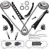 5.4 Timing Chain Kit Cam Phasers,VVT Valves,Tensioner for 2004-2009 Ford F150 2005-2010 Lincoln Navigator 5.4L 3V Triton Engine Timing Chain Set Replace#3R2Z-6A257-DA