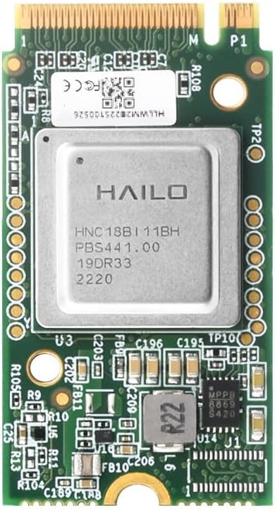 Hailo-8 M.2 AI Accelerator Module Compatible with Raspberry Pi 5, Based On The 26TOPS Hailo-8 AI Processor, Supports Linux/Windows Systems (Hailo-8 AI M.2 Module)