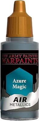 The Army Painter Warpaint Air Metallics Azure Magic - Acrylic Non-Toxic Heavily Pigmented Water Based Paint for Tabletop Roleplaying, Boardgames, and Wargames Miniature Model Painting