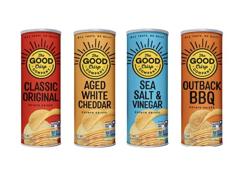 The Good Crisp Company, Potato Chips, Variety Pack 5.6 Ounce Canisters, Pack Of 8 (Family Pack) Non-Gmo, Allergen Friendly, Potato Chip Snack Pack, Gluten Free Snacks #TOP19