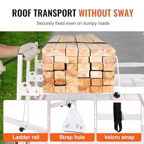 VEVOR Van Roof Ladder Racks, 59" Adjustable Van Racks, 800 lbs Capacity Heavy-Duty Steel Roof Racks for Van, Drilling Rack for Chevrolet Express 1500 2500 3500/ Ford E150 E250 E350/ GMC Savana, 3 Bars by VEVOR - Image 5