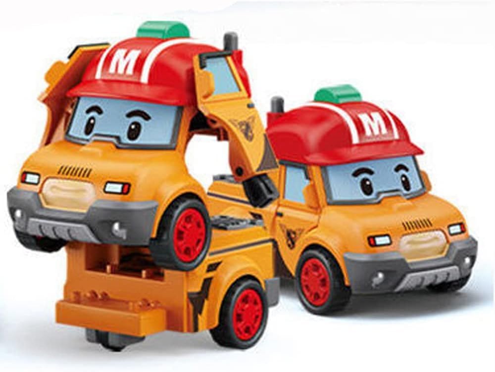 Jouet Cars 6-Piece Poly Robocar Transform Robot Roy Fire Tamin