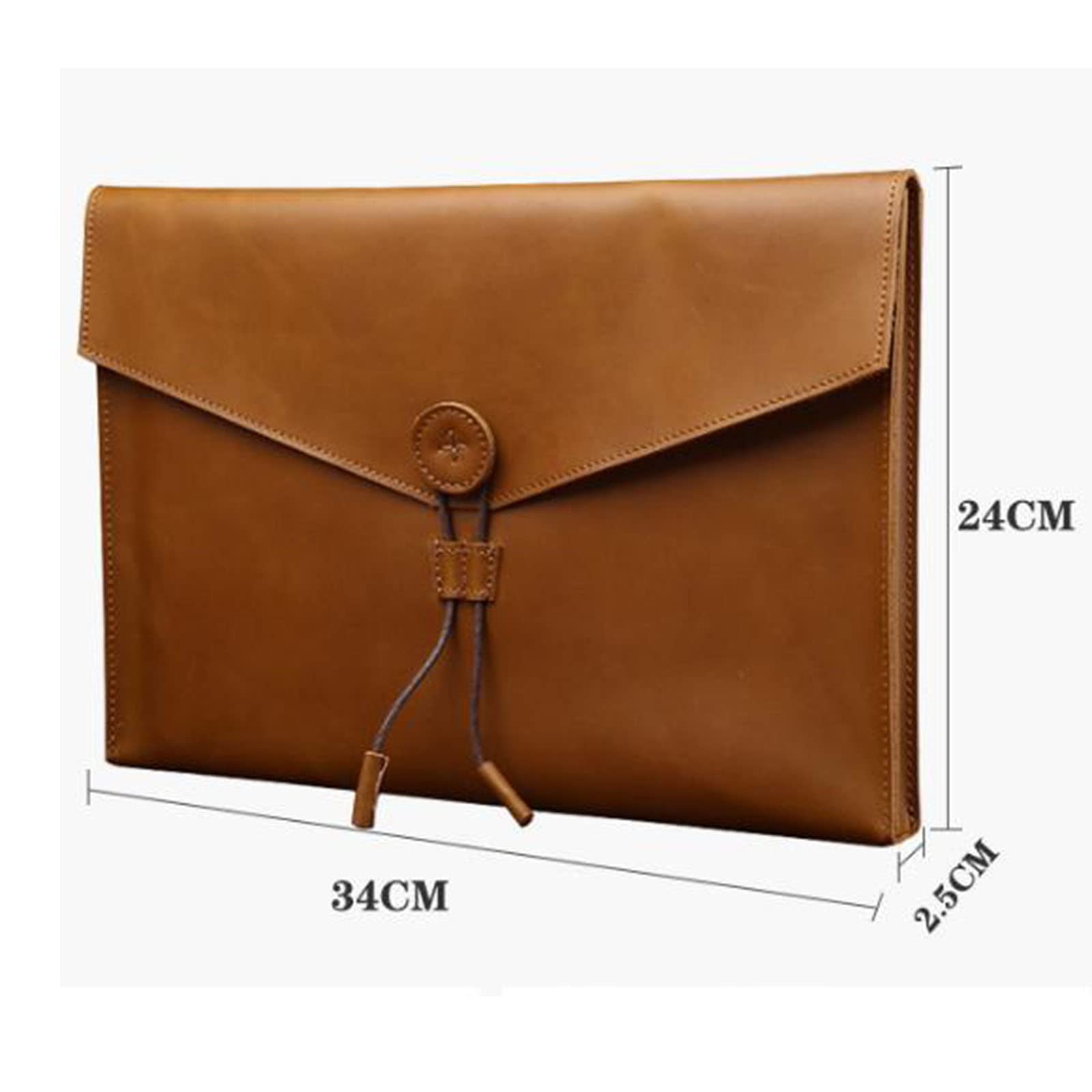 Porte-Documents Enveloppe Mallette d'affaires A4 for Documents, Tablette, Ordinateur(Marron)