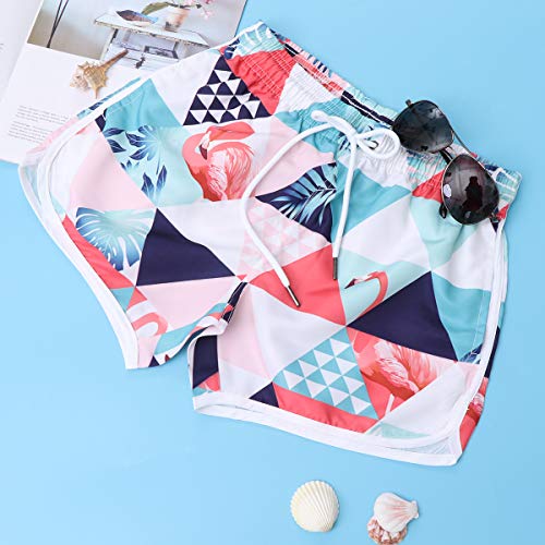 Shorts De Praia Para Mulheres Flamingo Curto Short De Praia Short De Verão Mulheres Curtas Short Imp