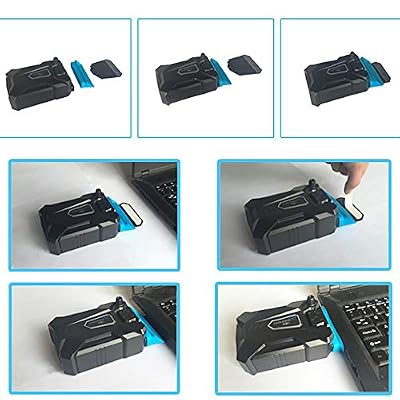 COOLCOLD K27 Laptop Cooler Portable USB Powered Vacuum Cooling Fan for 13-17 Inch Notebooks Ultra Quiet Air Extraction System with Non Slip Base Black Dual Turbo Fans