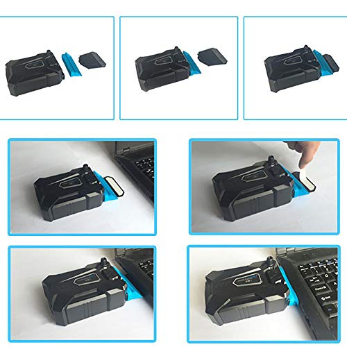 COOLCOLD K27 Laptop Cooler Portable USB Powered Vacuum Cooling Fan for 13-17 Inch Notebooks Ultra Quiet Air Extraction System with Non Slip Base Black Dual Turbo Fans by lvifloae - Image 4