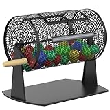 Chilihuala Raffle Drum, Games & Sports Professional Raffle Ticket Spinner with Wooden Turning Handle Holds 2500 Tickets (Black)