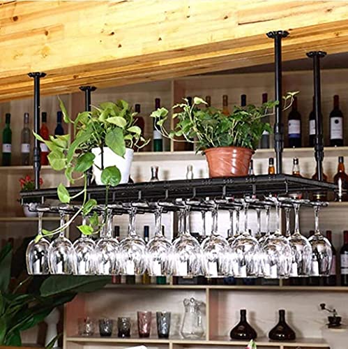 Rangement bouteilles et verres suspendu compact 60cm pour bar mural