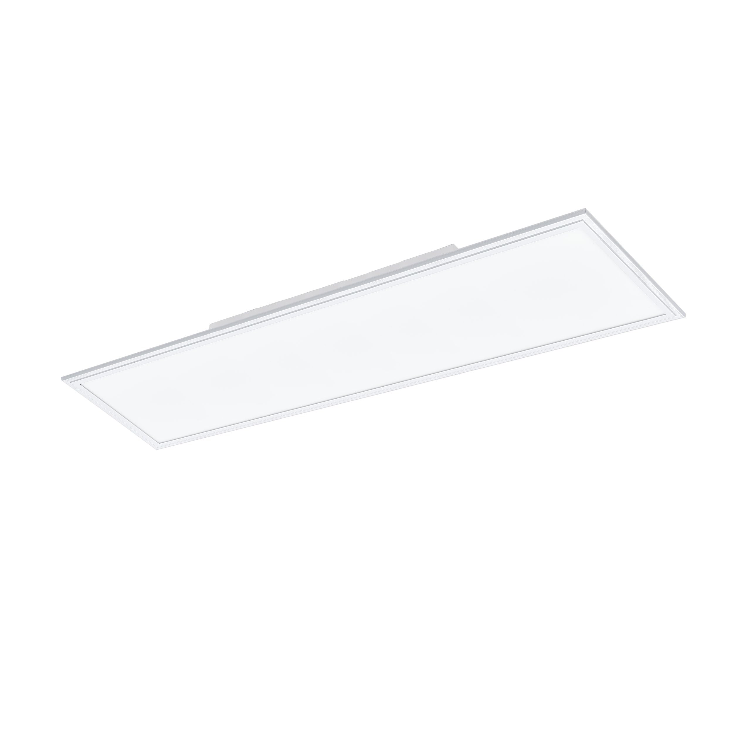 Eglo LED Ceiling Light Salobrena 1, Single-Bulb Ceiling Lamp, Living Room Light, Kitchen Lamp Made of Aluminium and Plastic, Office Lamp in White, Hallway Ceiling Light, Length 120 cm