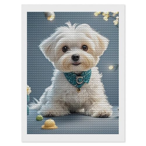 Peinture diamant adulte maltais 5D DJUETRUI kit complet broderie diamant moderne déco murale