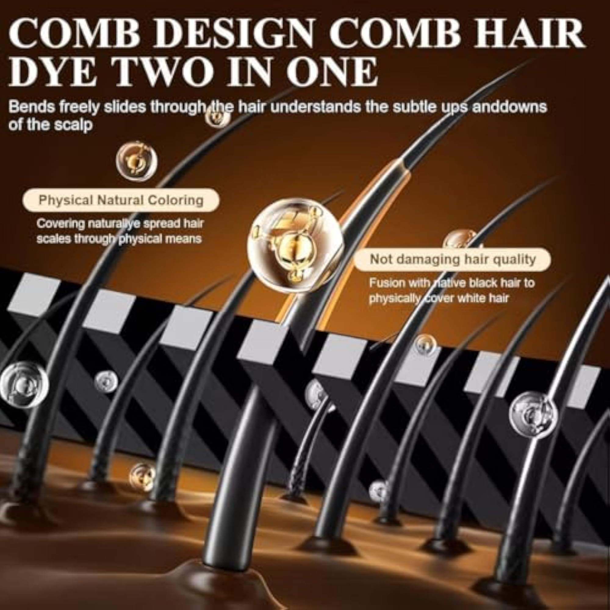 Touch Up Hair Colour Comb, Temporary Root Concealer