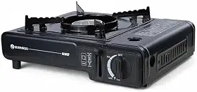 Guepardo, Fogareiro Horizontal Aço Esmaltado Regulador de Chama Acendimento Automático Portátil, UNO