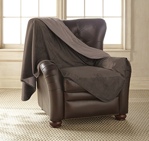 Mambe 100% Waterproof Silky Soft Throw for Dogs, Cats, and People (Small 30"x 36", 2 Pack, Chocolate-Cappuccino) Made in The USA