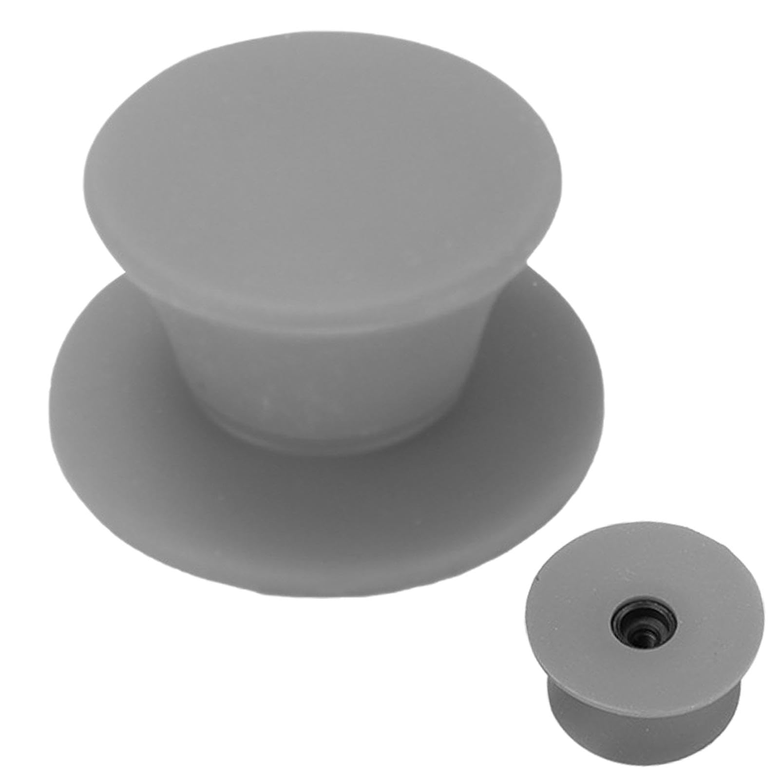 2 Pomelli Coperchio Pentola In Silicone - Maniglie Ricambio Per Coperchi Da Cucina, Nero