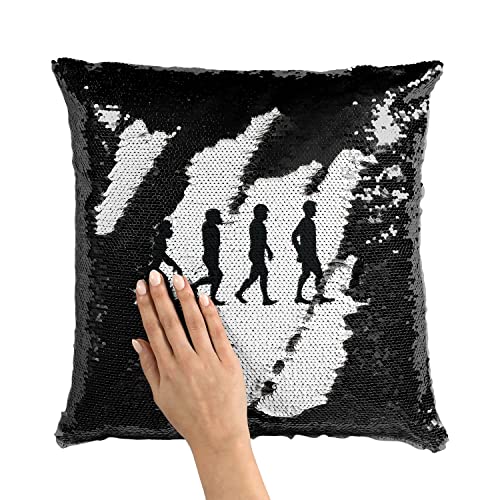 Coussin avec Housse Sequin Noir de qualité pour passionné de lecture - 3