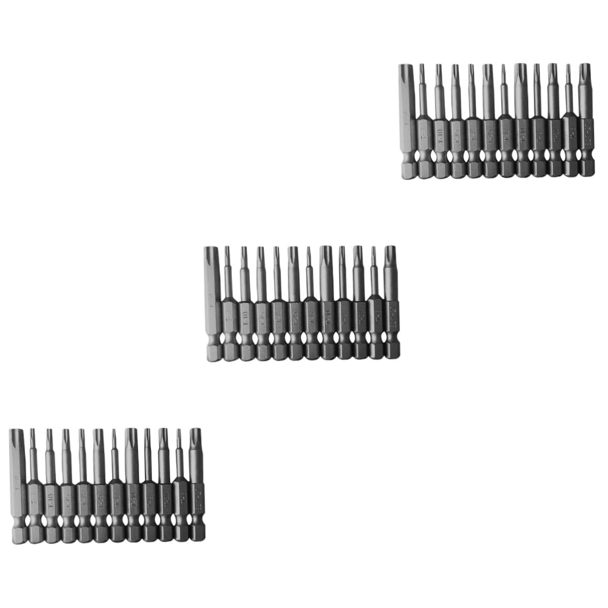 HOMSFOU 3 Set Completi Di Punte Per Cacciavite Elettrico Da 1/4 Pollici Set Di Punte Per Cacciavite -t40 Per Utensili 12 Pezzi * 3