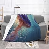 Caractéristiques et avantages : notre belle couverture de canapé méduse est légère et facile à transporter, adaptée pour la maison et les voyages. Il ne bouloche pas et ne peluche pas, est facile à ranger, ajoute une atmosphère chaleureuse à la maison, et garde au chaud pendant les voyages.