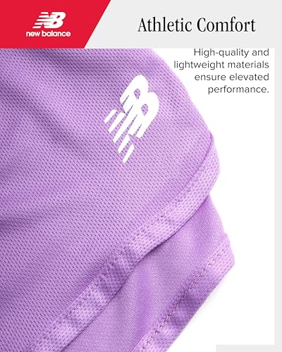 New Balance Meninas Shorts Esportivos - De Corrida Em Malha Desempenho Ativo Ginástica Dolphin Para