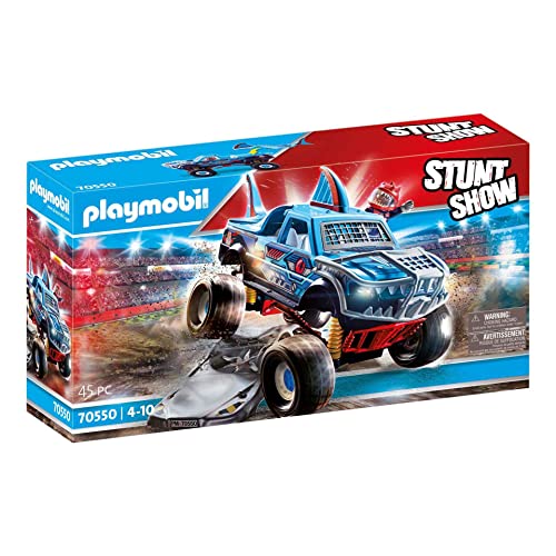 PLAYMOBIL Stuntshow 70550 Monster Truck Shark, Für Kinder von 4 - 10 Jahren