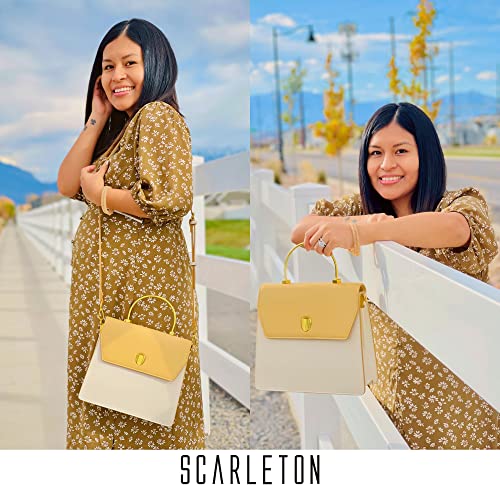 Scarleton Gold Top Handle Satchel Purses for Women, Handbags for Women, Crossbody Bags for Women, Shoulder Bag Purse… - Image 2